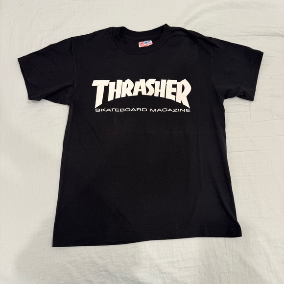 Thrasher Other - Thrasher Skateboard Magazine Graphic T-Shirt Hanes Heavyweight Youth L Black Tee